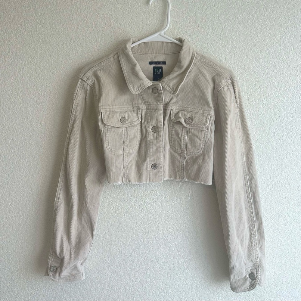 Cropped Corduroy Gap Button Down Jacket Size Medium